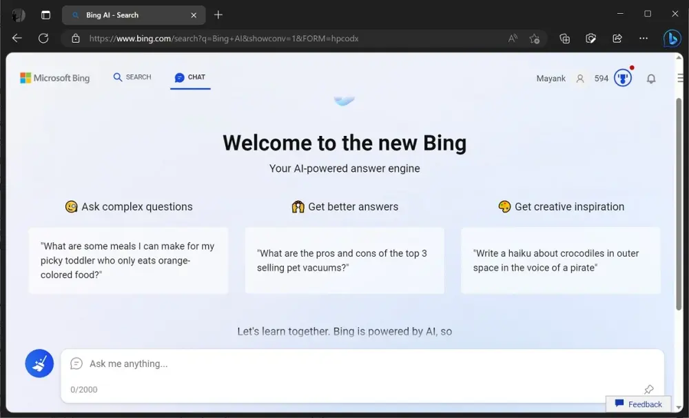 Microsoft-Bing-Chat-UI