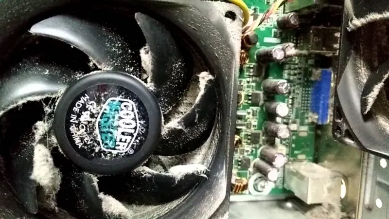 dirty CPU fan