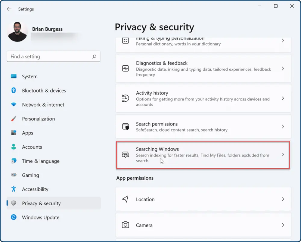 windows 11 disable search indexer