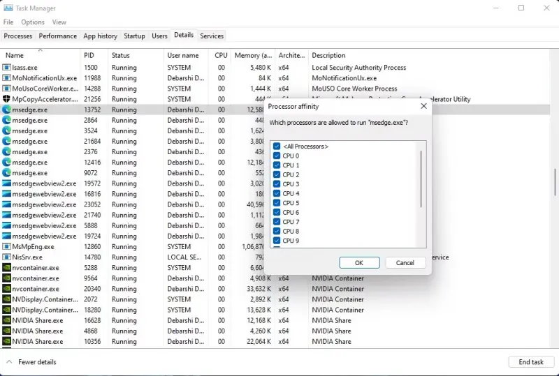 Set Process Affinity to Utilize All CPU Cores