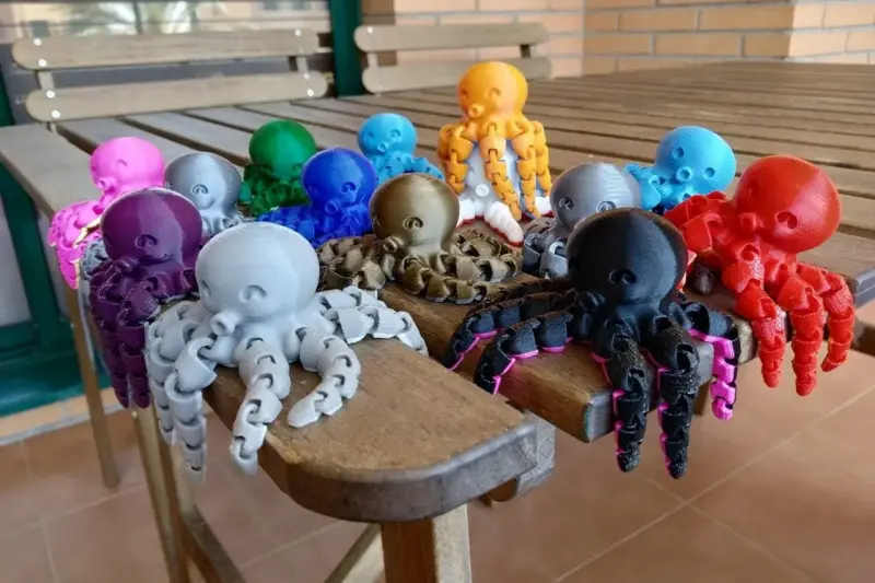 Cute 3D-printed mini octopuses