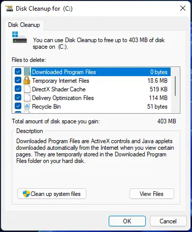 Windows 11 Disk Cleanup