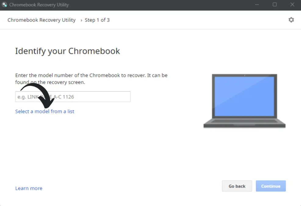 Προσδιορίστε το Chromebook 