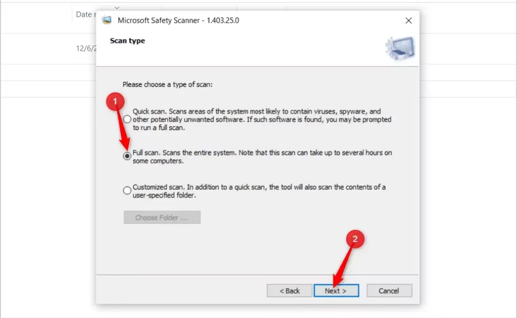 microsoft-safety-scanner-scan-options