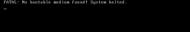 No Bootable Device