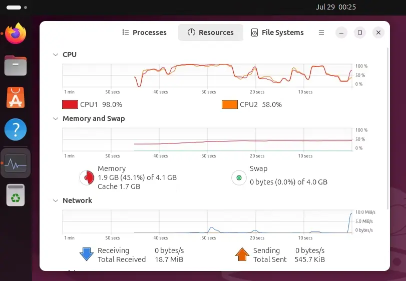 Το ubuntu τρέχει καλά