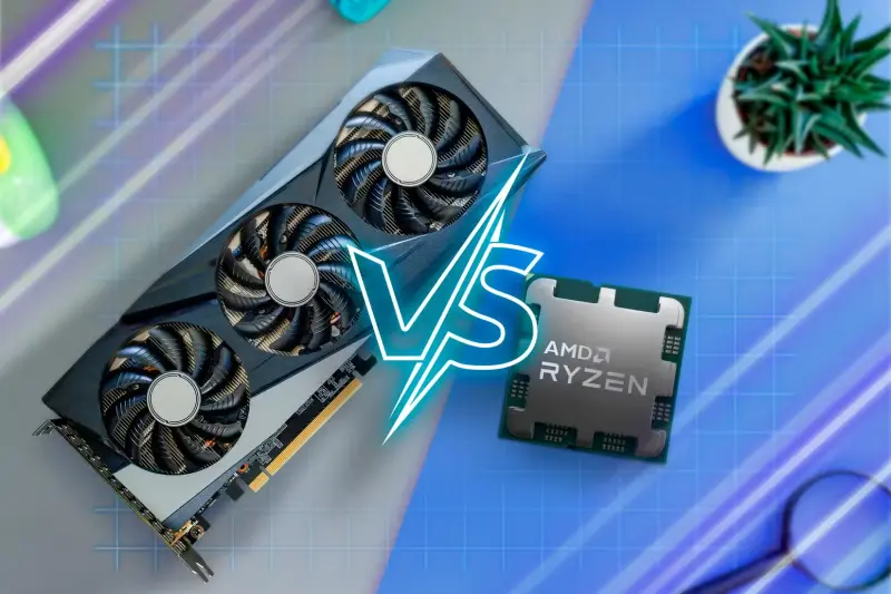 Μια GPU και μια CPU σε ένα τραπέζι