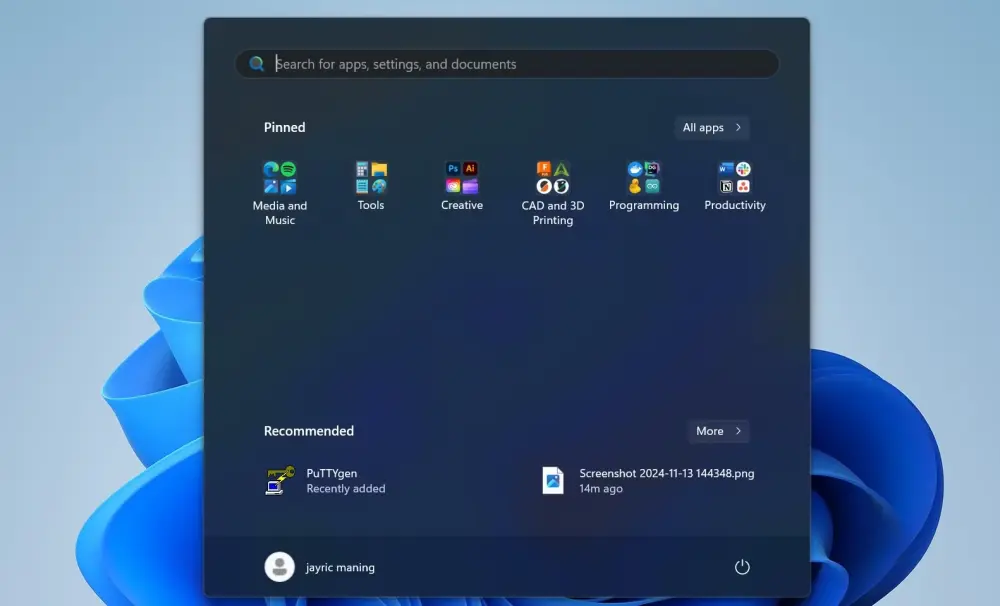 Start Menu Apps