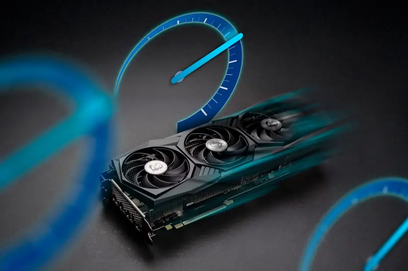 Μια GPU με θόλωση κίνησης ένας μετρητής δίπλα της