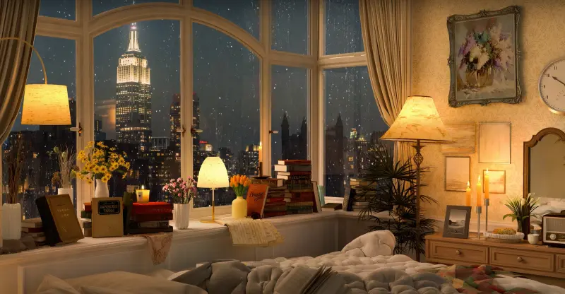 Το Empire State Building στη Cozy Bedroom Christmas Playlist