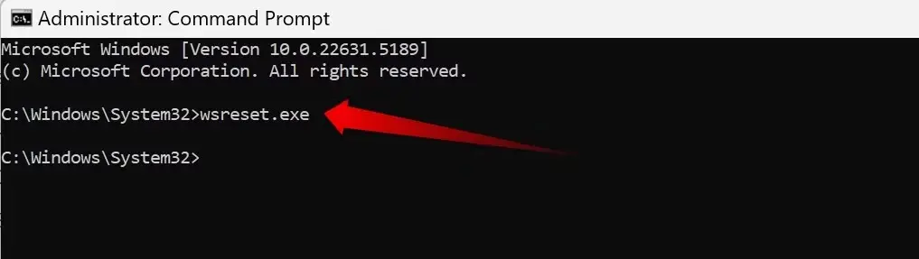 Επαναφορά της προσωρινής μνήμης cache του Microsoft Store στα Windows