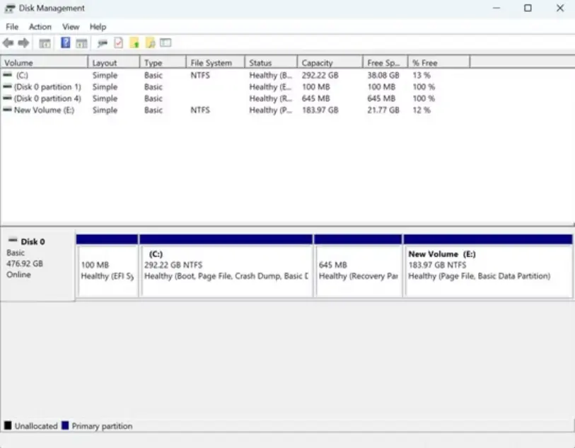 Disk Management Utility