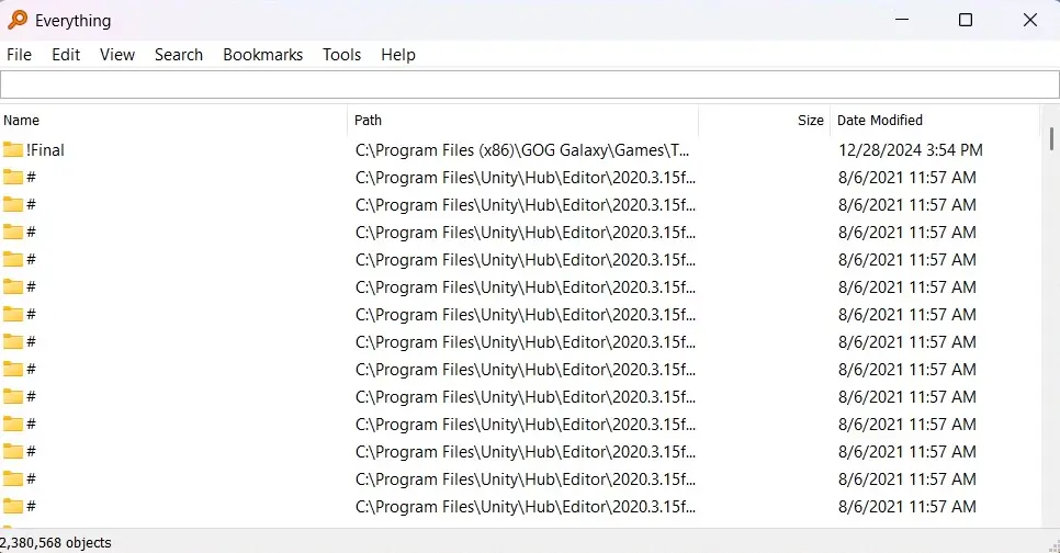 Η εφαρμογή Everything στα Windows