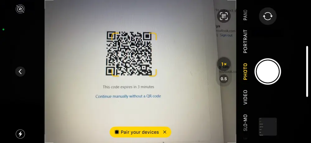 Σάρωση ενός κωδικού QR στο iPhone