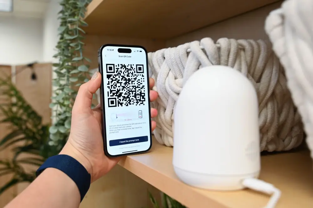 Σύνδεση της SwitchBot Pan Tilt Cam Plus στην εφαρμογή με κωδικό QR