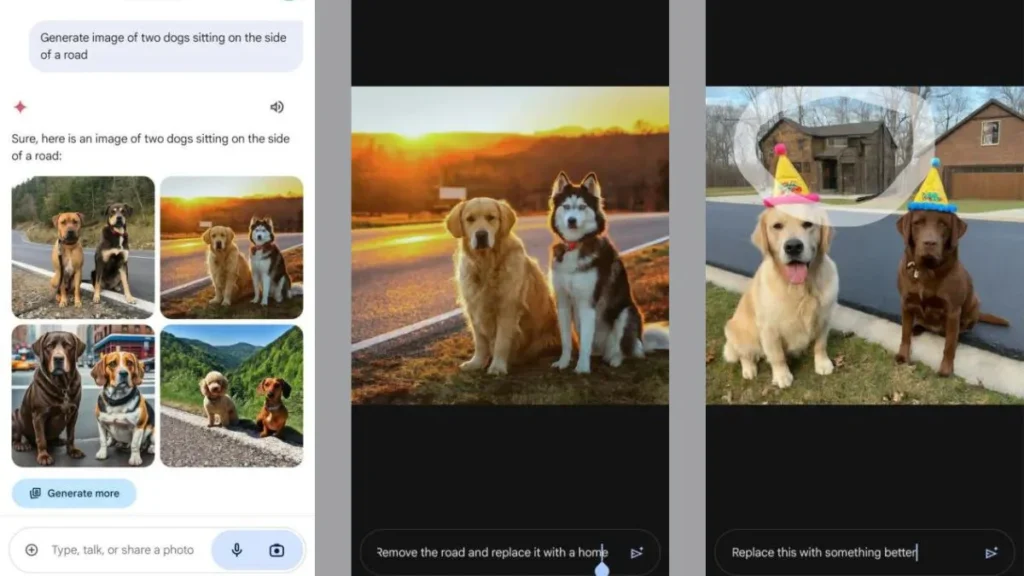 Gemini for Android with image editing